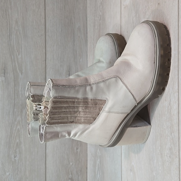Free People Women Ankle Moto Tractor Platform Chunky Boots shoes sz 38/7 - Picture 1 of 16